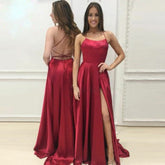 Robe à bretelles Robe de soirée dos nu